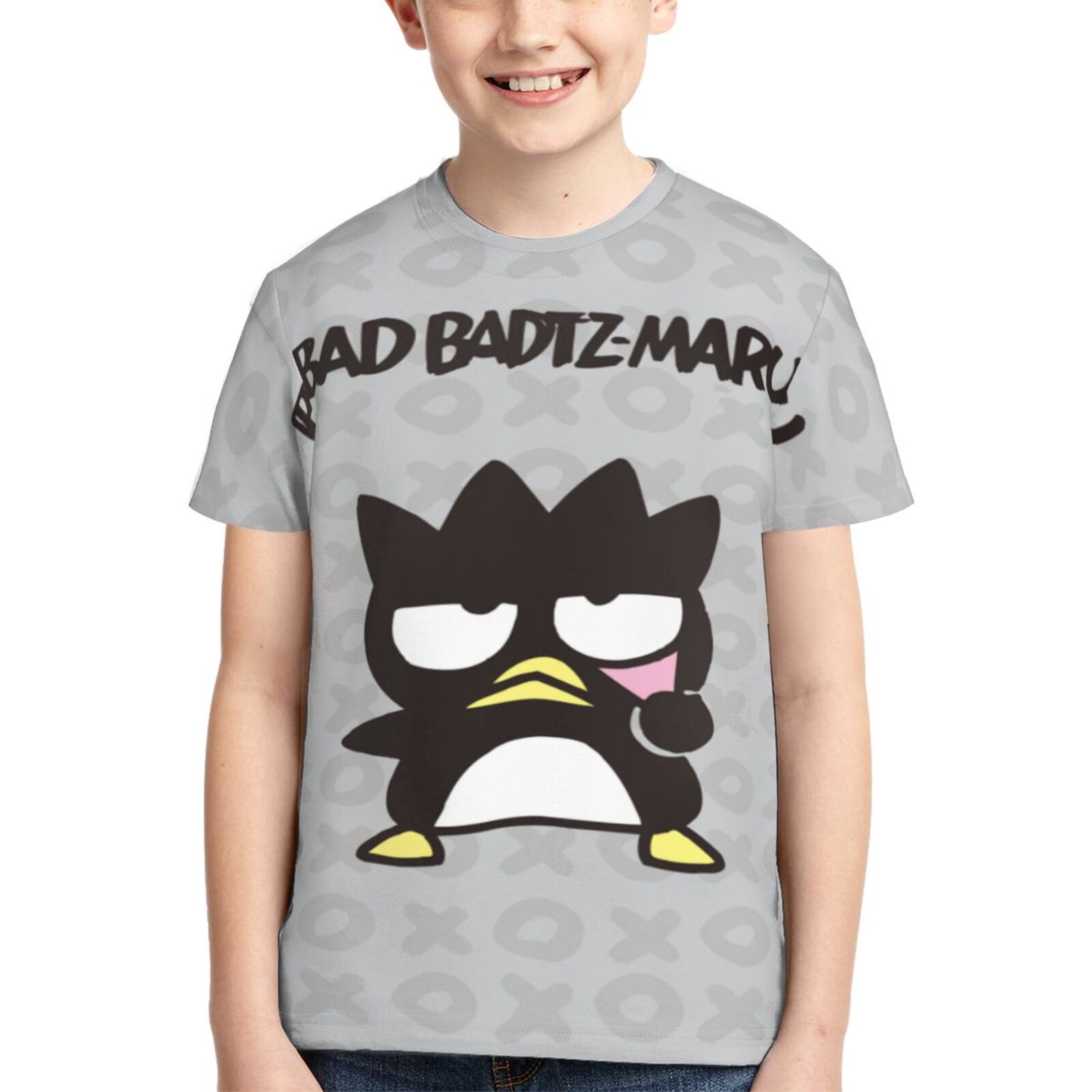 Kids Badtz Maru Shirts 3D Printing Cartoon T Shirt Casual Top Summer Short Sleeve Novelty Tee for Boys Girls